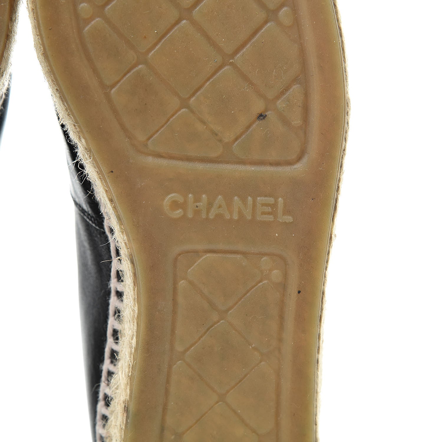 Chanel Lambskin CC Espadrilles 37 Black 7 of 12
