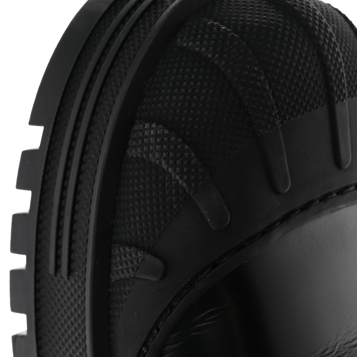 Brushed Calfskin Rubber Dioriron Derby Flat Shoes 41 Black