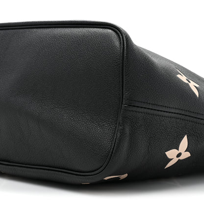 Louis Vuitton Empreinte Monogram Giant Neverfull MM Black Beige 9 of 10