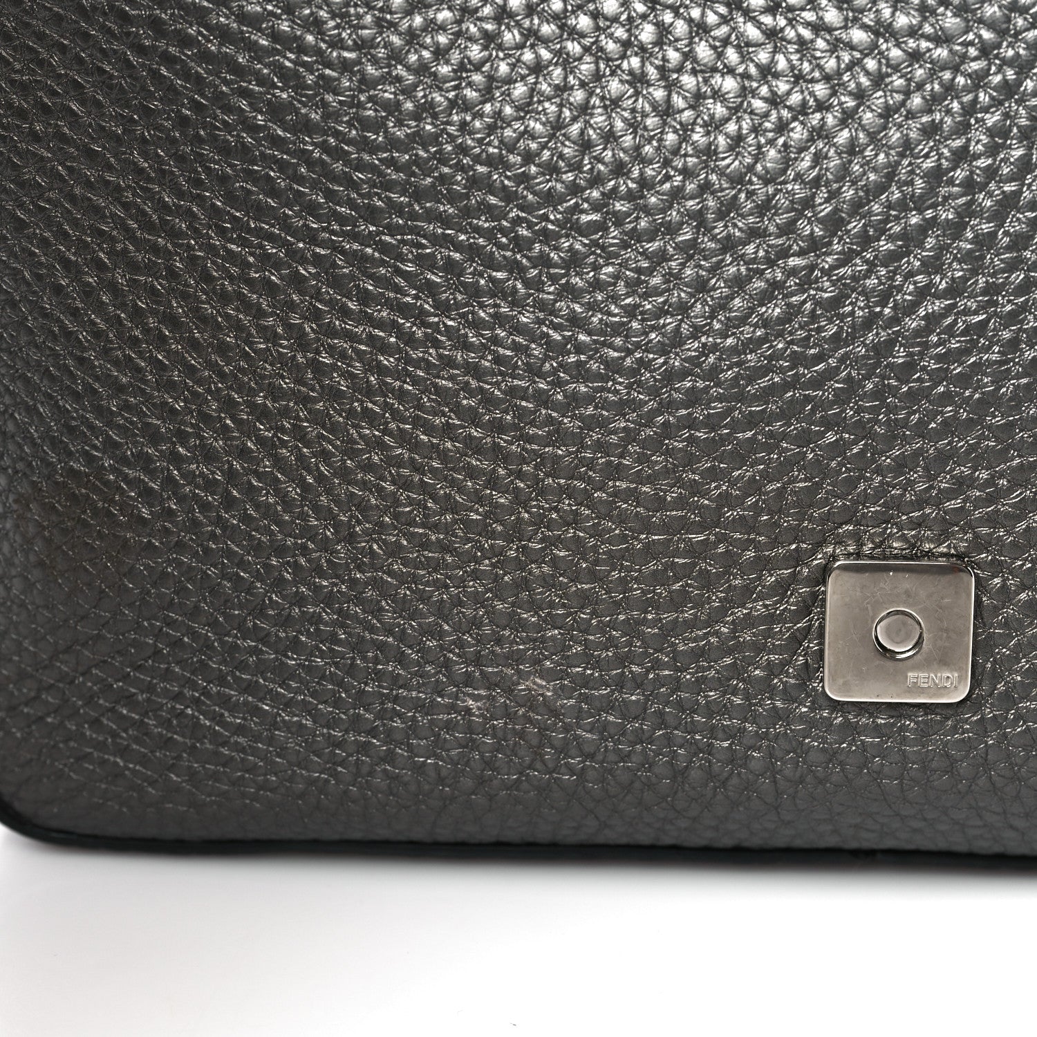 Fendi Cuoio Romano Lux Enamel Selleria Belt Baguette Bag Graphite 9 of 9