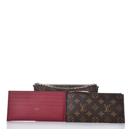 Louis Vuitton Monogram Pochette Felicie Chain Wallet Fuchsia 8 of 10