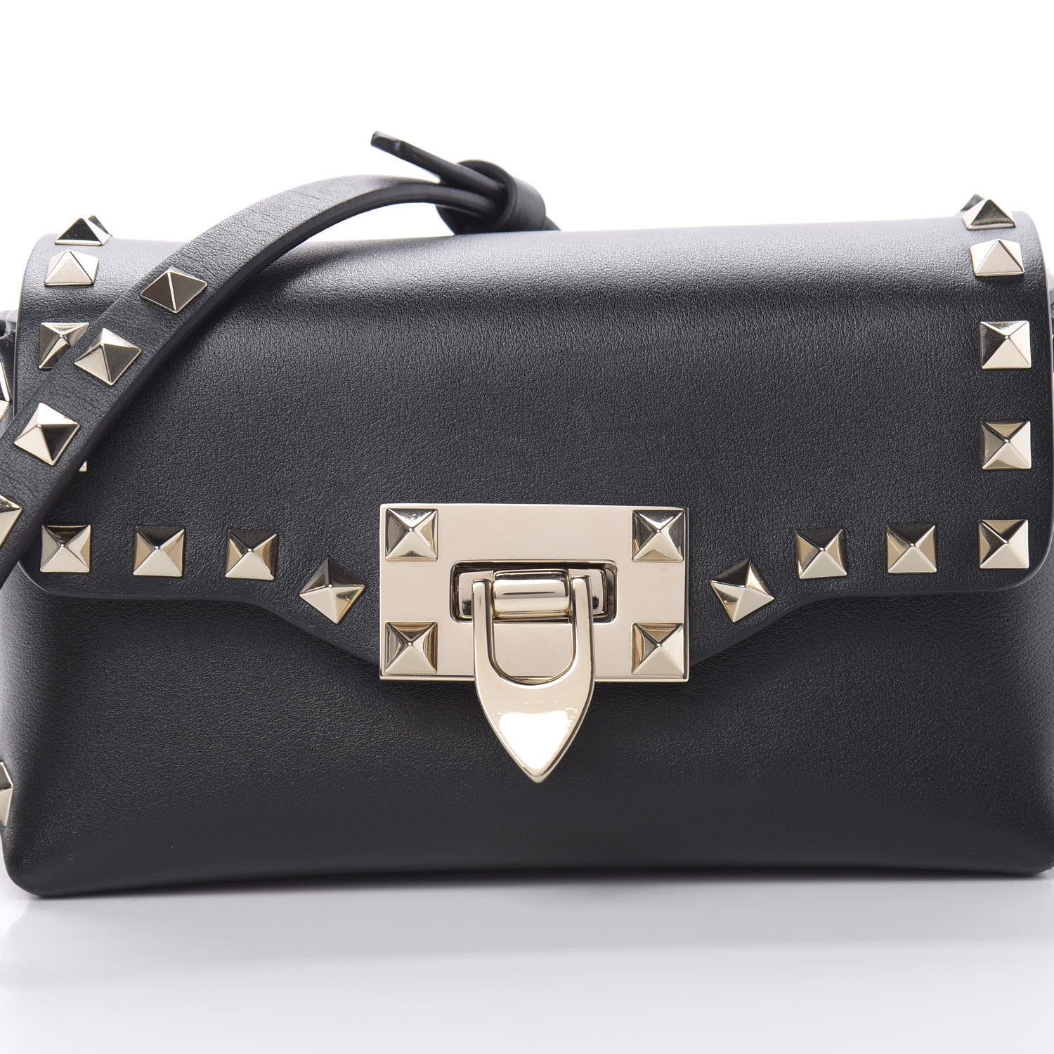 Valentino Garavani Vitello Mini Rockstud Crossbody Bag Black 7 of 11