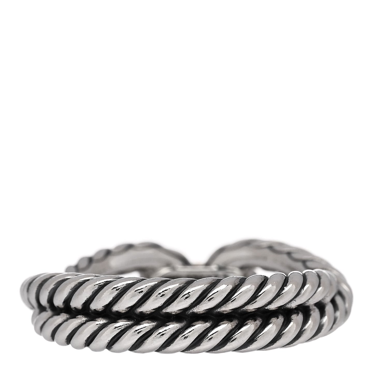 Sterling Silver 18K Yellow Gold Cable Loop Ring 54 7