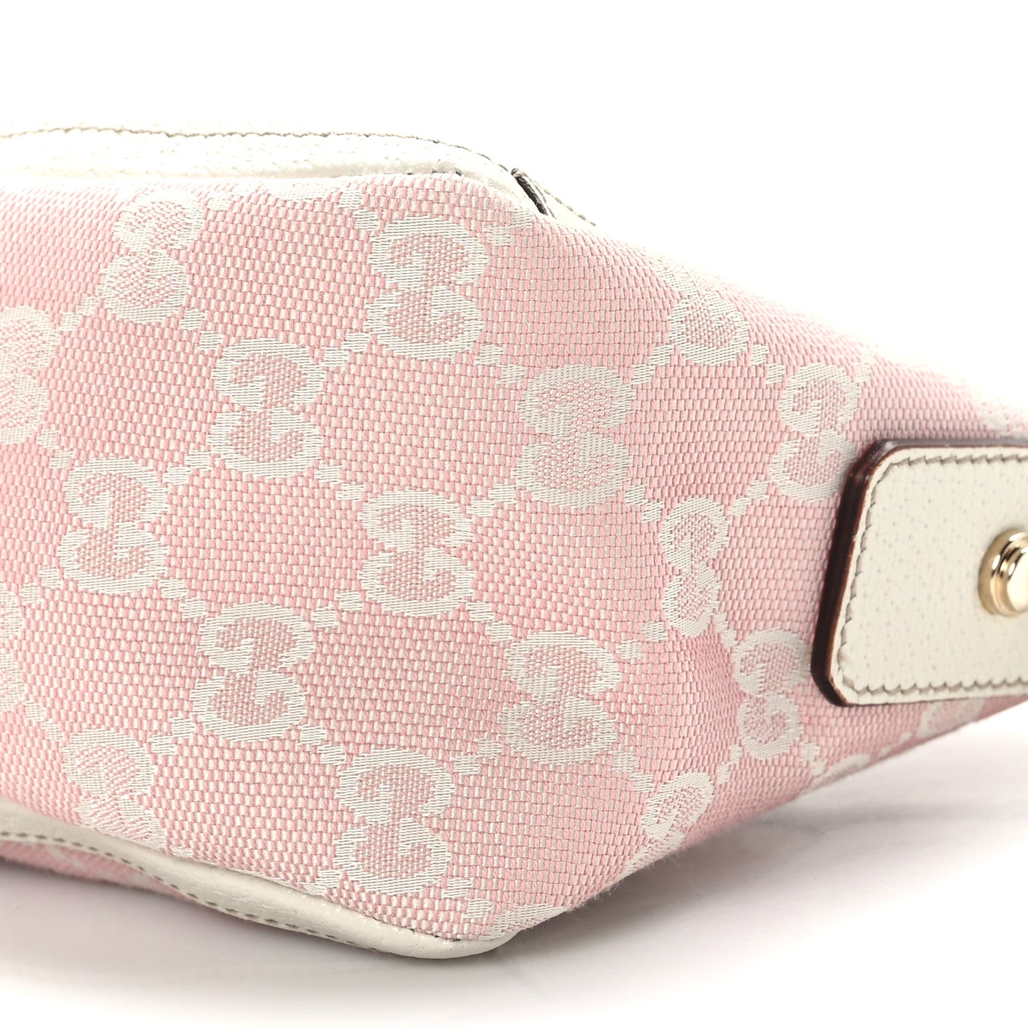 Gucci Monogram D Ring Abbey Pochette Pink White 9 of 10