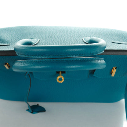 Hermes Taurillon Clemence Birkin 30 Cobalt 15 of 26