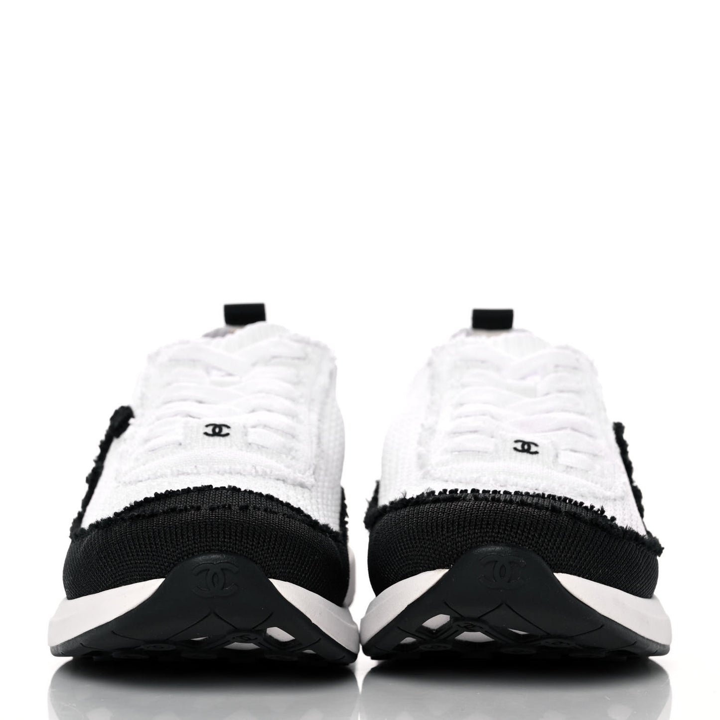 Knit Womens CC Sneakers CC Sneakers 37.5 White Black