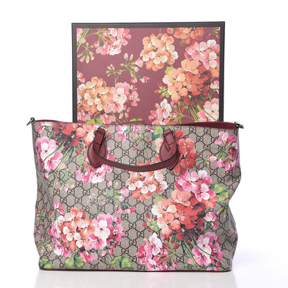 Gucci Soft GG Supreme Monogram Blooms Medium Crossbody Tote Beige Multicolor Dry Rose 12 of 12