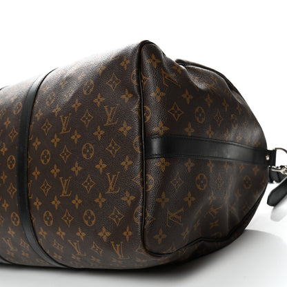 Louis Vuitton Monogram Macassar Keepall Bandouliere 55 10 of 10