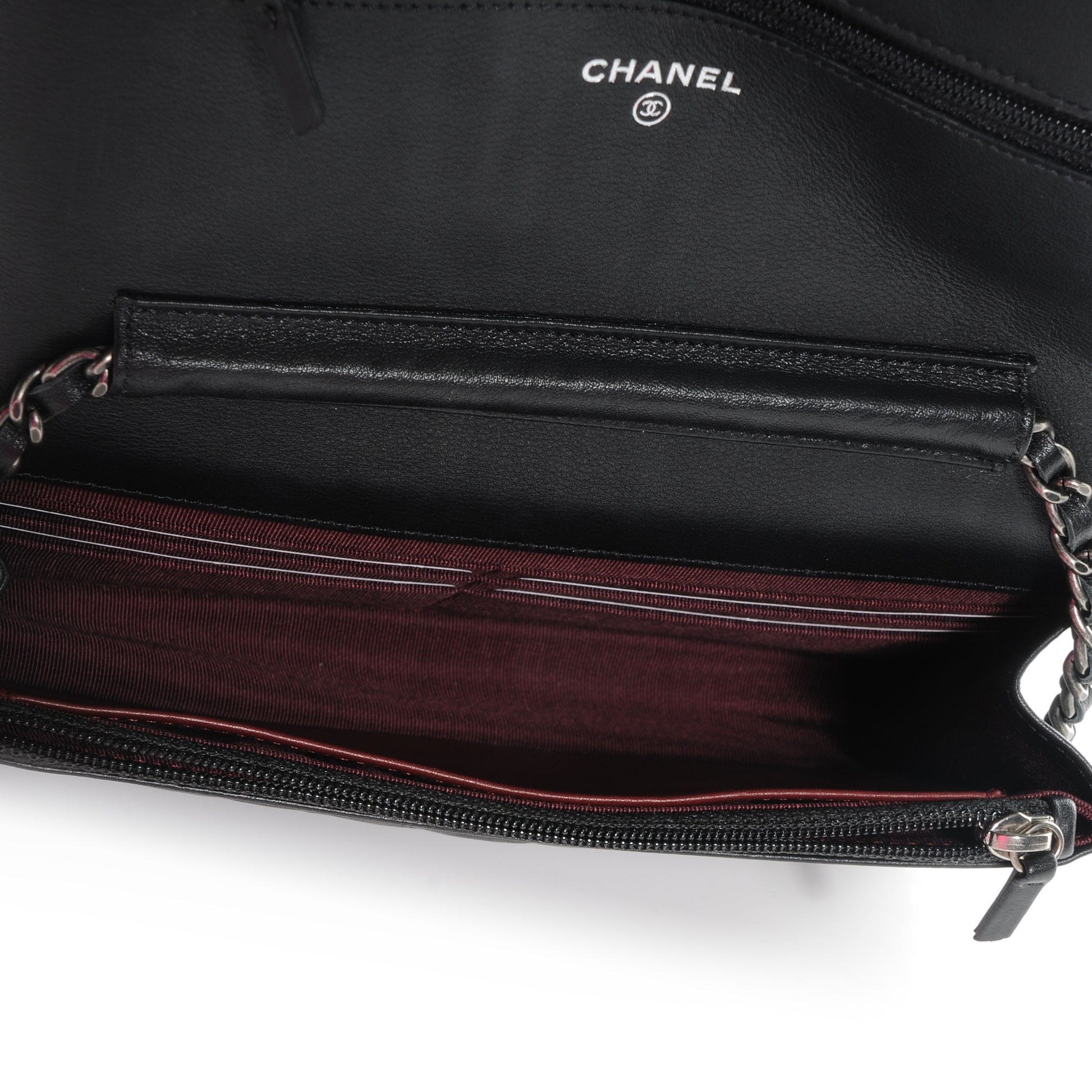 Chanel Aged Calfskin Reissue Wallet On Chain WOC Black 5 of 8