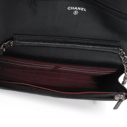 Chanel Aged Calfskin Reissue Wallet On Chain WOC Black 5 of 8