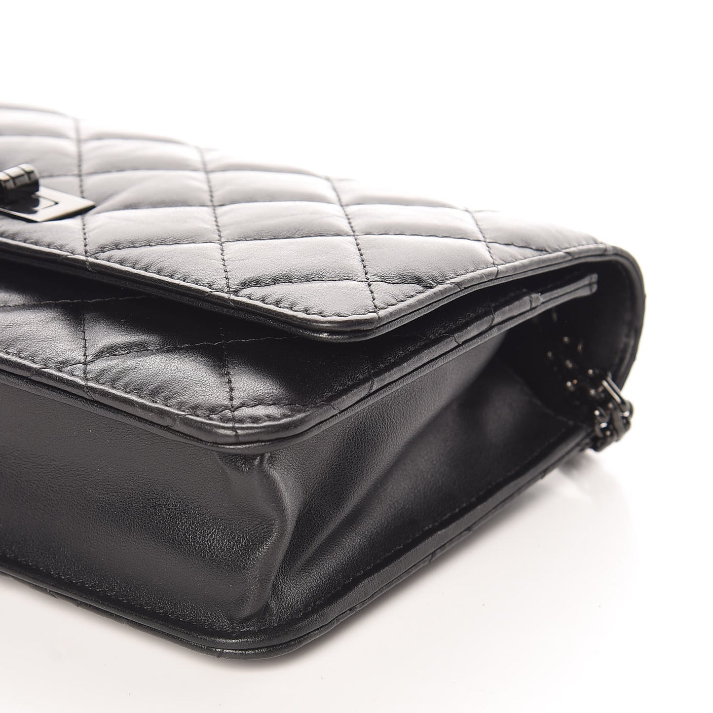 Aged Calfskin Quilted Reissue Wallet On Chain WOC So Black