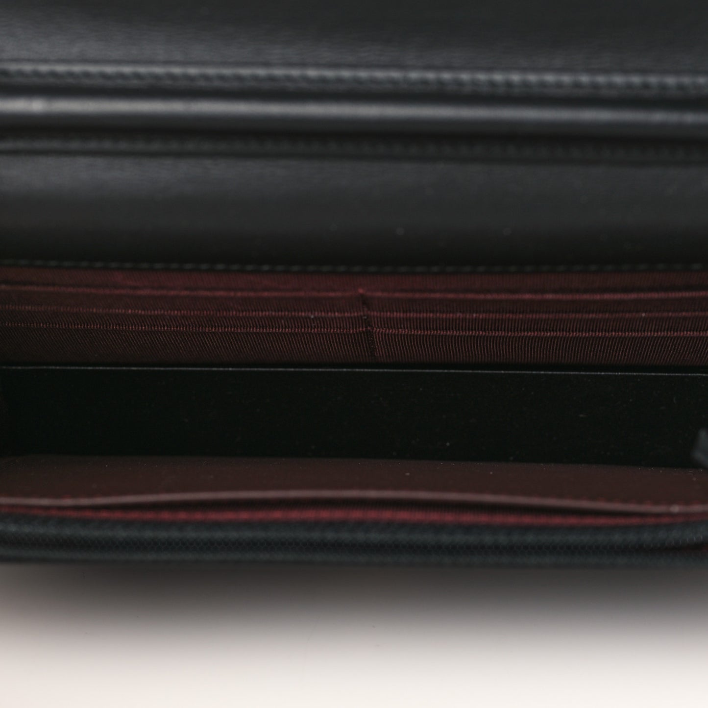 Aged Calfskin Quilted Lucky Charms 2.55 Reissue Wallet On Chain WOC Black