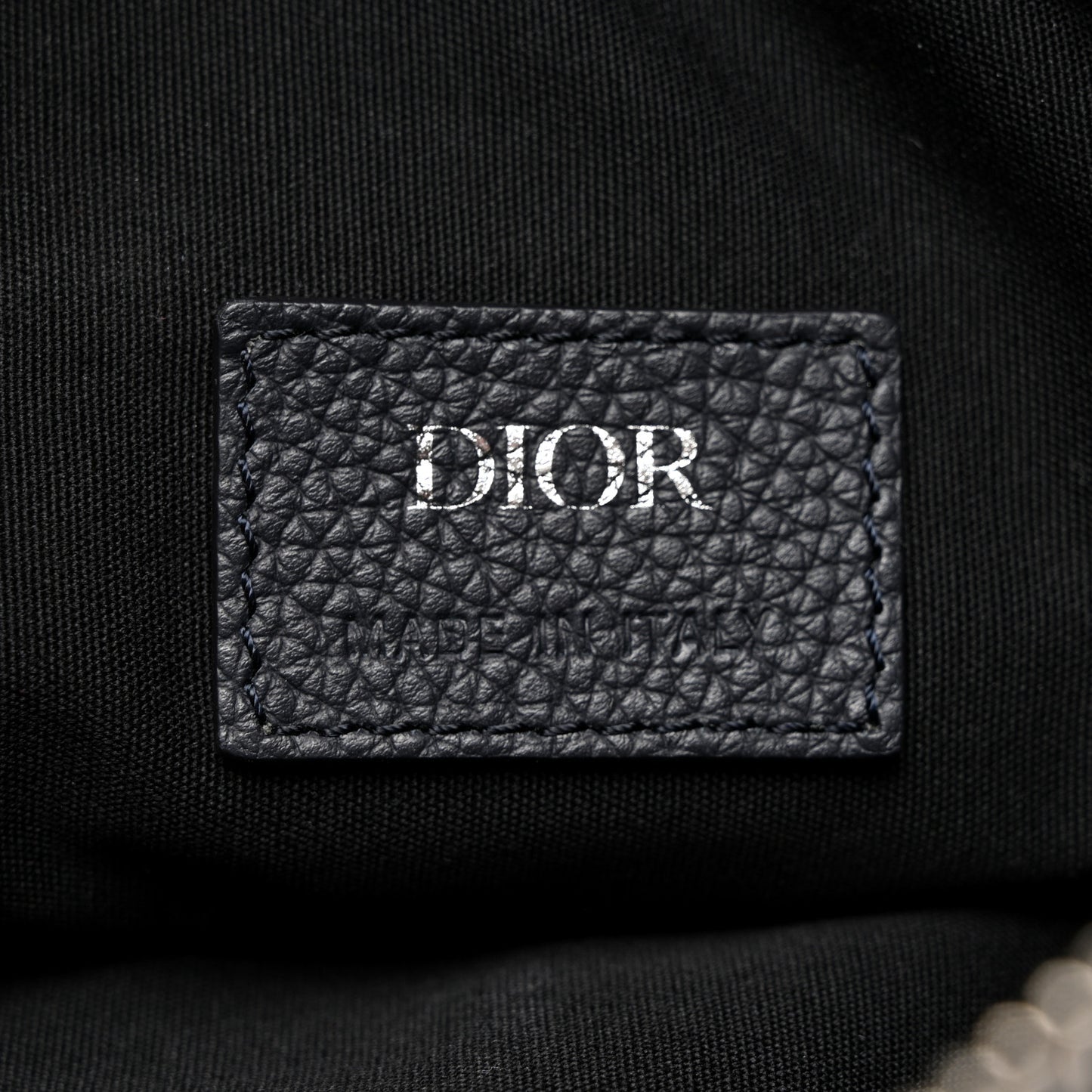 Grained Calfskin Kim Jones Saddle Bag Navy Blue