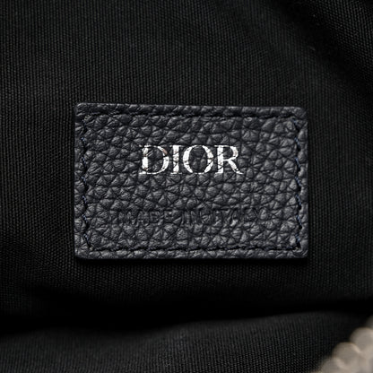 Christian Dior Grained Calfskin Kim Jones Saddle Bag Navy Blue 6 of 9