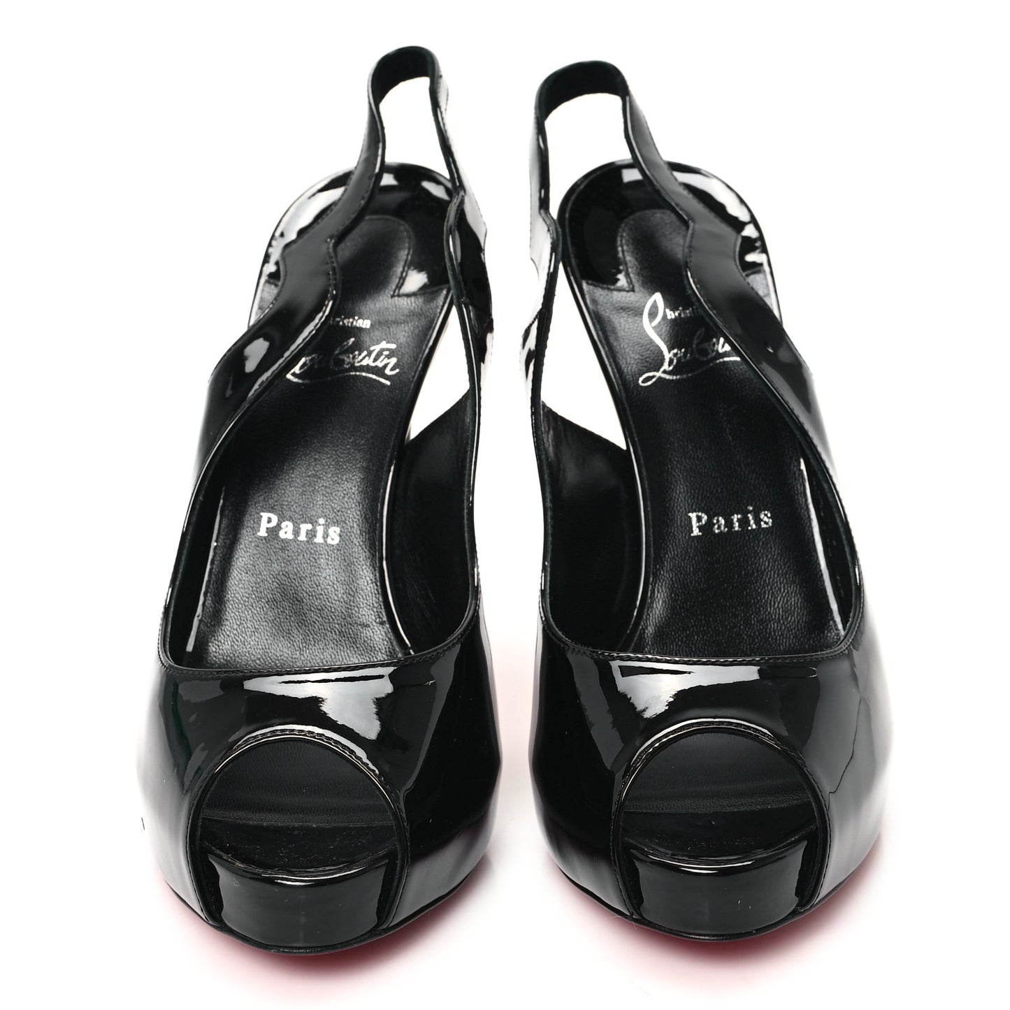 Patent Hot Chick Slingback Platform Peep Toe 120 Pumps 39 Black