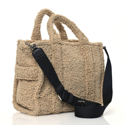 Marc Jacobs Polyester Cotton Medium The Teddy Traveler Tote Bag Beige 3 of 15