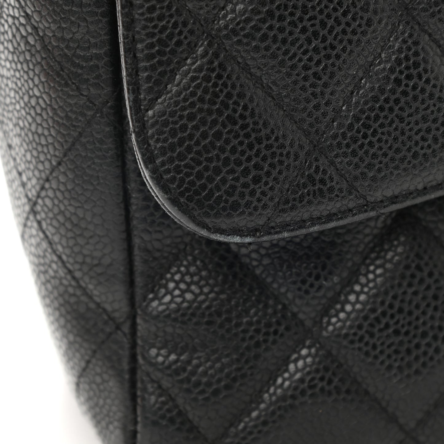 Caviar Quilted Jumbo Single Flap Black