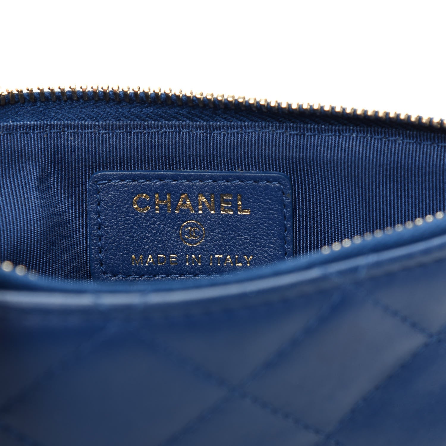 Chanel Lambskin Quilted Classic Flat Wallet Pouch Blue 6 of 8