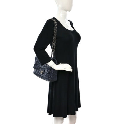 Chanel Lambskin Quilted Jumbo Single Flap Dark Grey 2 of 9