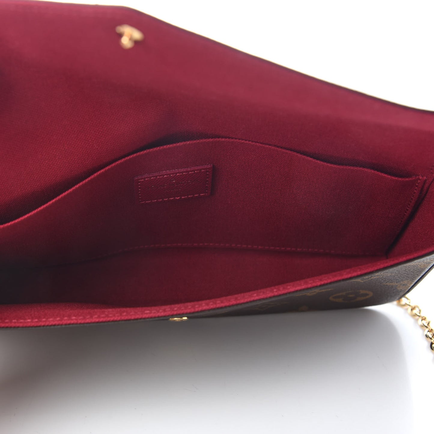 Monogram Pochette Felicie Chain Wallet Fuchsia