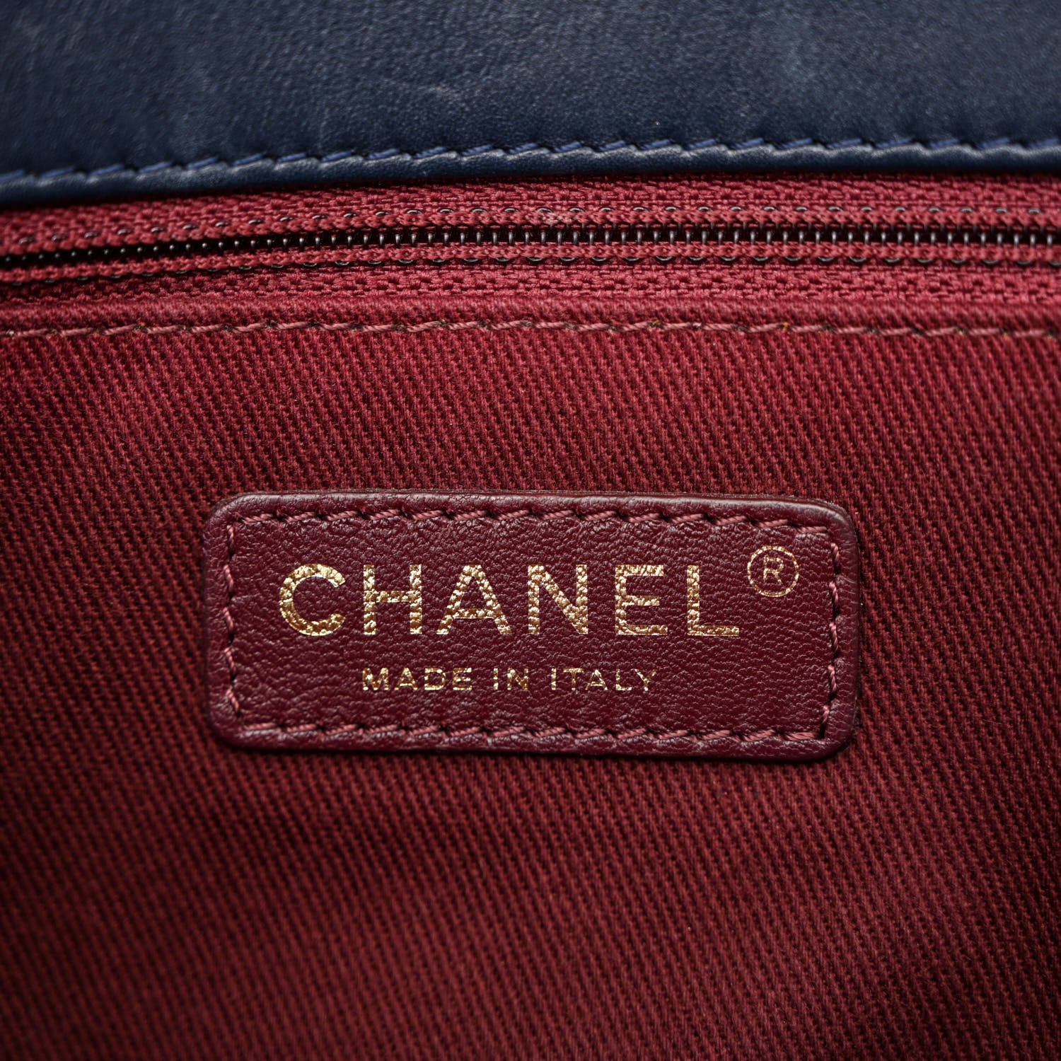 Chanel Calfskin Quilted Large Perfect Edge Flap Navy 6 of 12
