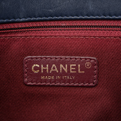 Chanel Calfskin Quilted Large Perfect Edge Flap Navy 6 of 12