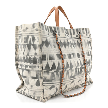 Chanel Canvas Large Iliad Shopping Tote Beige 3 of 13