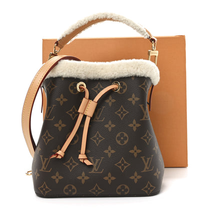 Louis Vuitton Monogram Shearling Cozygram Neonoe BB 10 of 10