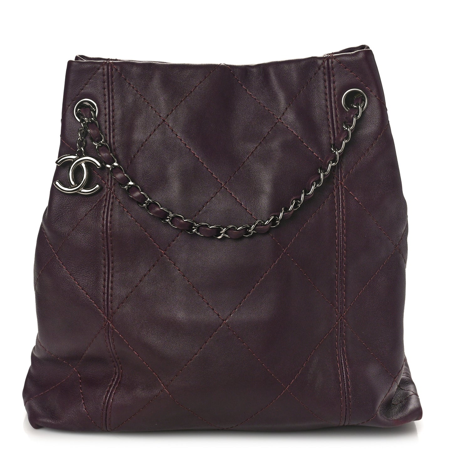 Lambskin Soft Touch Shoulder Bag Prune