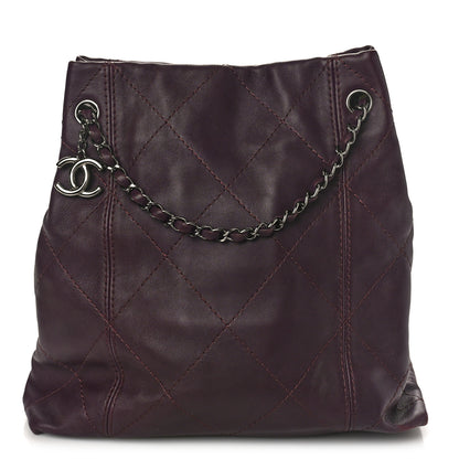 Chanel Lambskin Soft Touch Shoulder Bag Prune 2 of 5