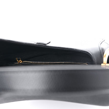 Christian Dior Grained Calfskin Saddle Bag Black 5 of 11