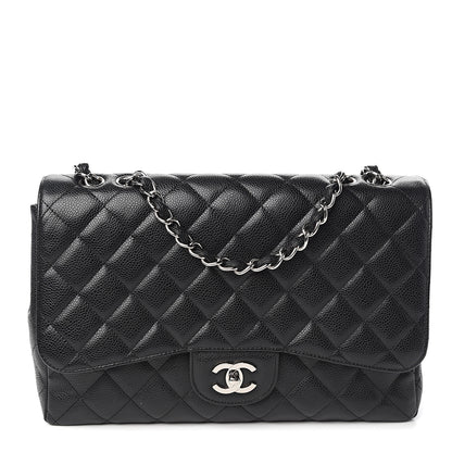 Chanel Caviar Quilted Jumbo Single Flap Black 1 of 14