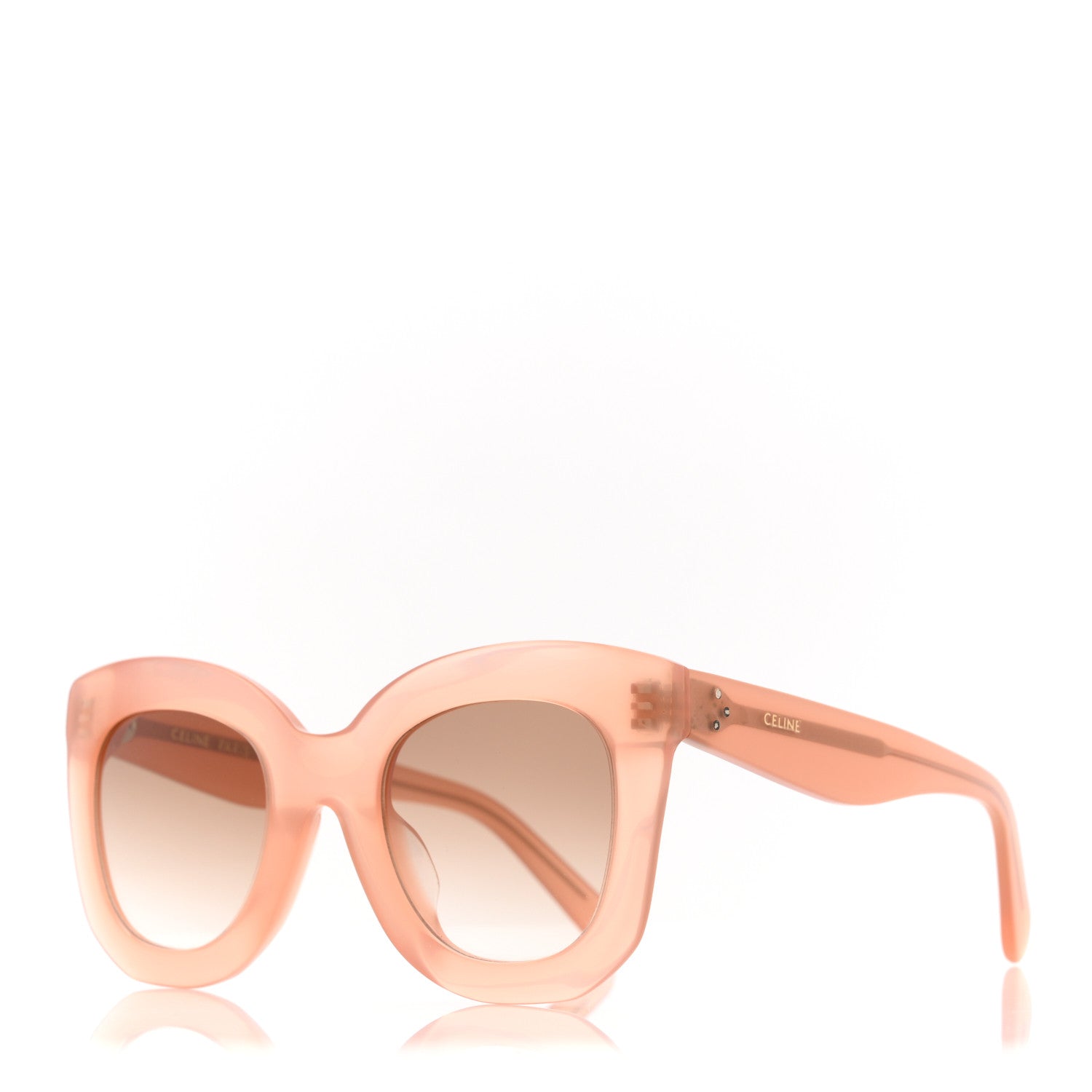 Celine Oversized Round Sunglasses CL4005FN Peach 1 of 8