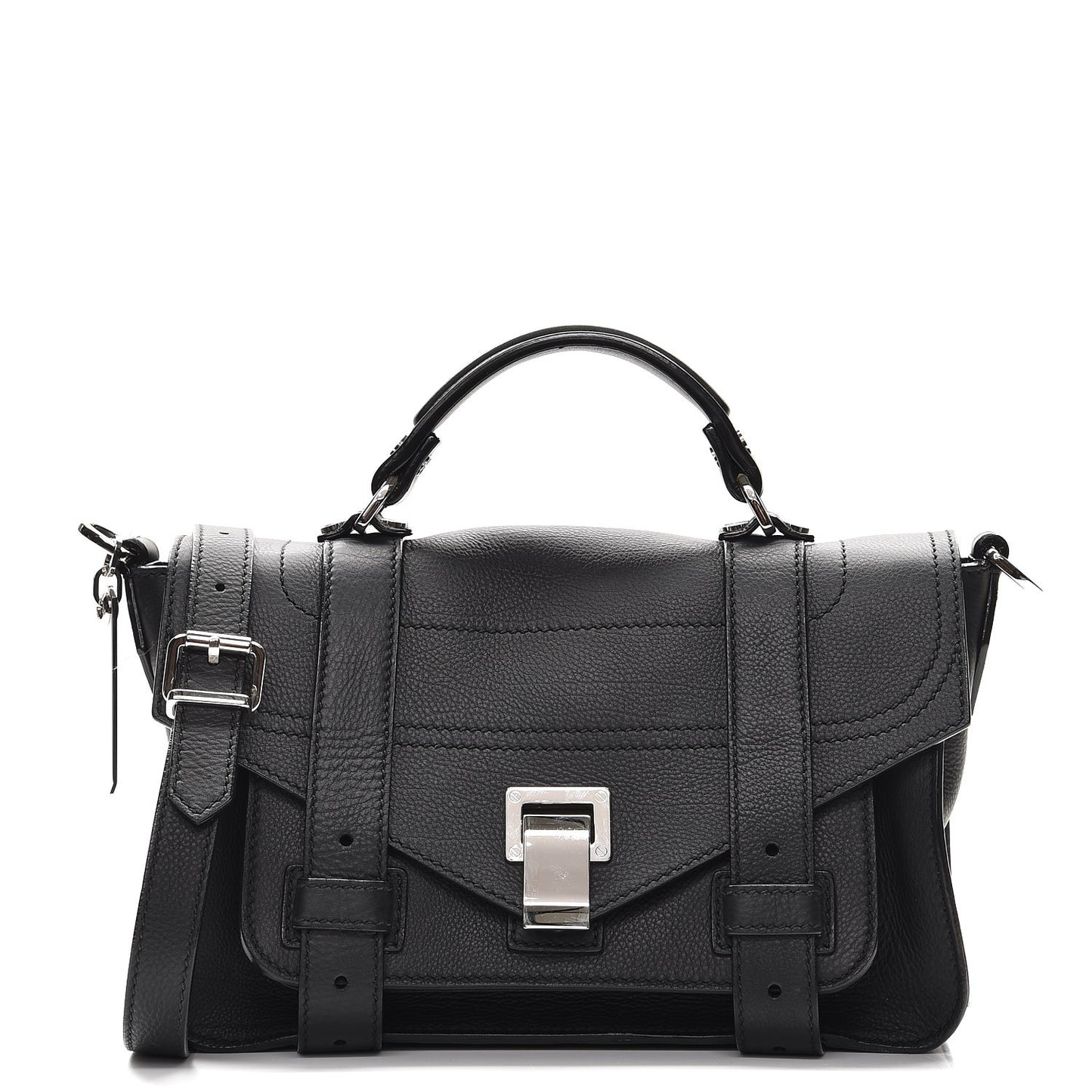 Calfskin Tiny PS1 Satchel Black