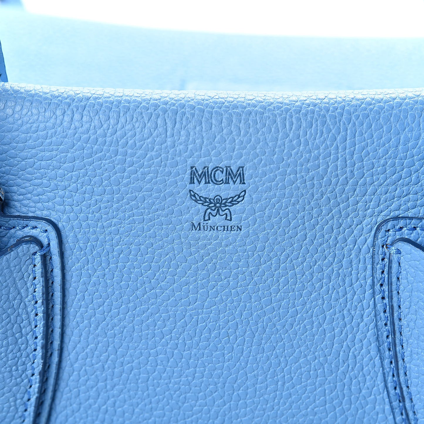 Grained Calfskin Medium Milla Tote Tile Blue