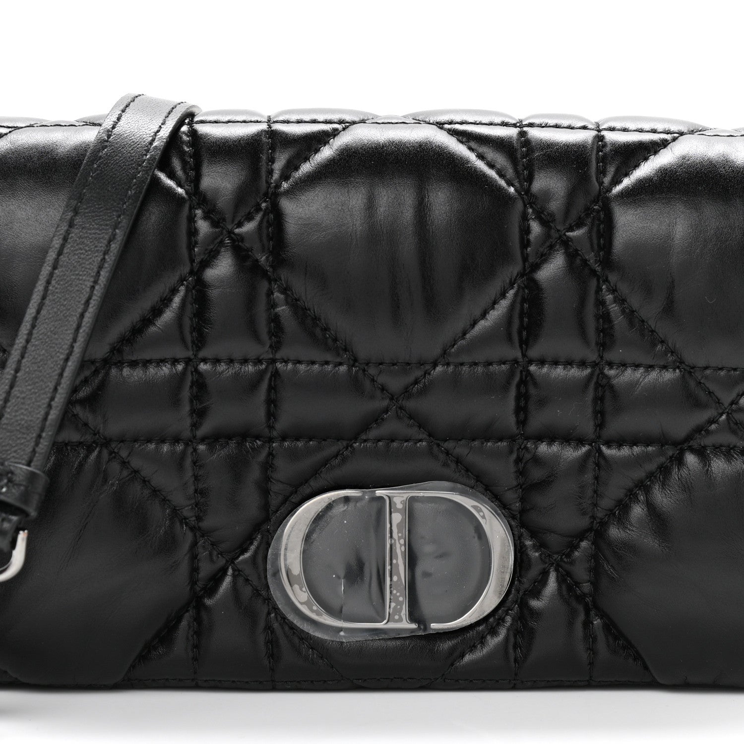 Christian Dior Calfskin Macrocannage Mini Caro Bag Black 7 of 9