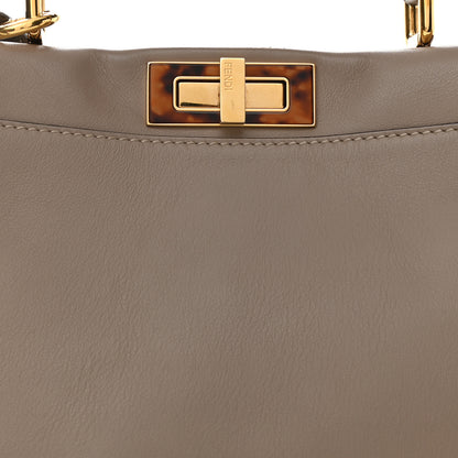 Fendi Vitello Seta Plexiglass Tortoise Medium Peekaboo Iconic Satchel Tortora 9 of 12