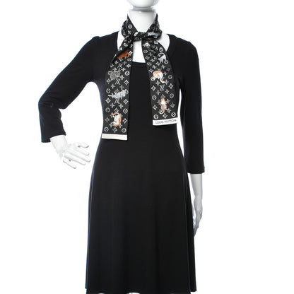 Louis Vuitton Silk Catogram Classic Bandeau Black 2 of 6