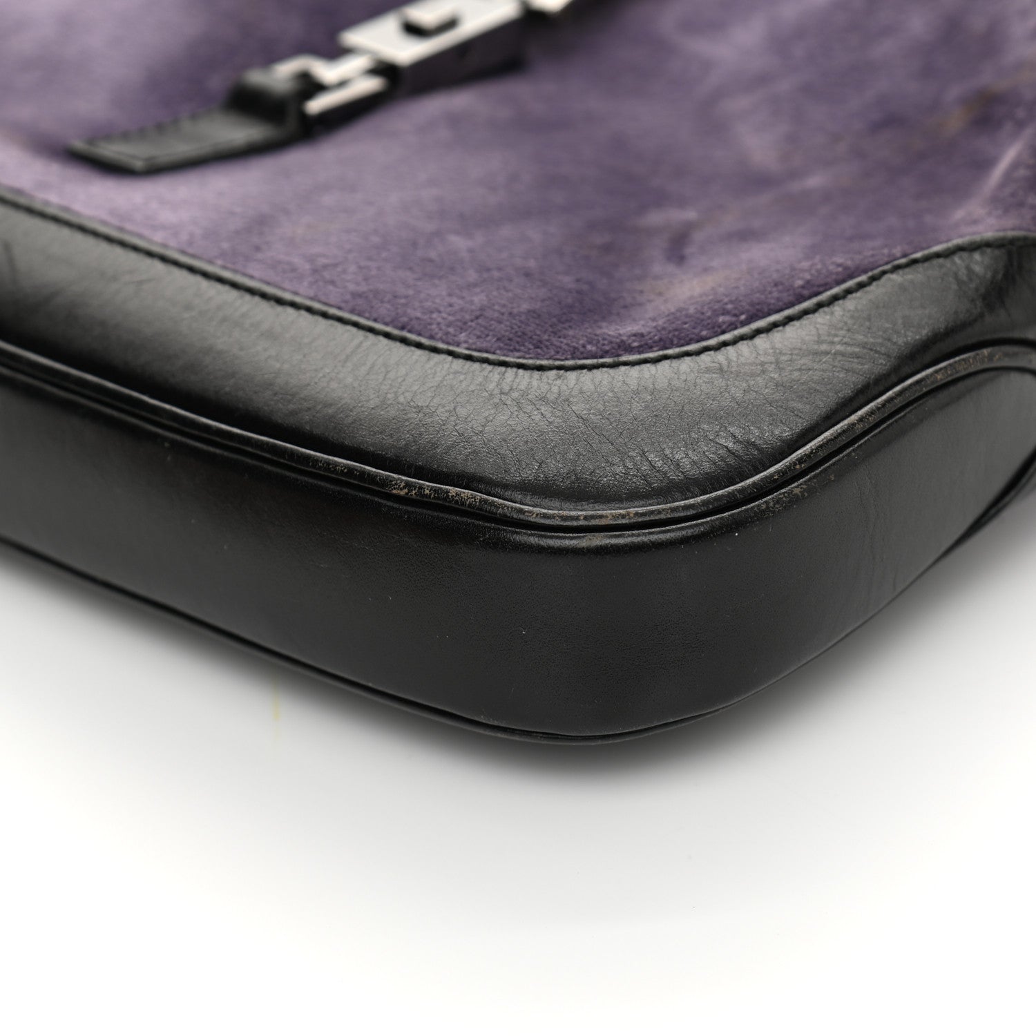 Gucci Velvet Calfskin Jackie O Hobo Purple Black 13 of 17
