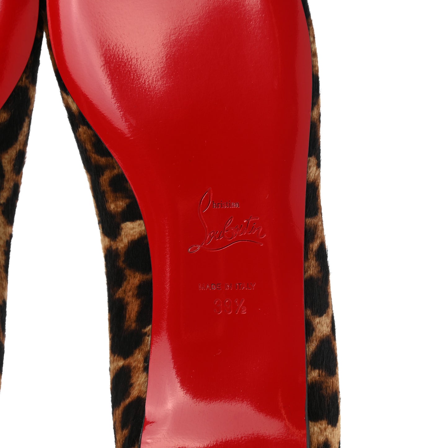 Calf Hair Patent Simplenodo Flats 39.5 Leopard Black