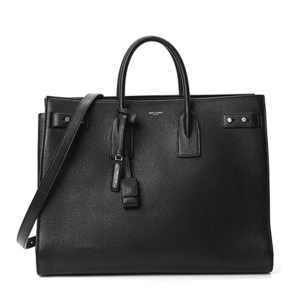 Saint Laurent Grained Calfskin Large Souple Sac De Jour Black 1 of 10