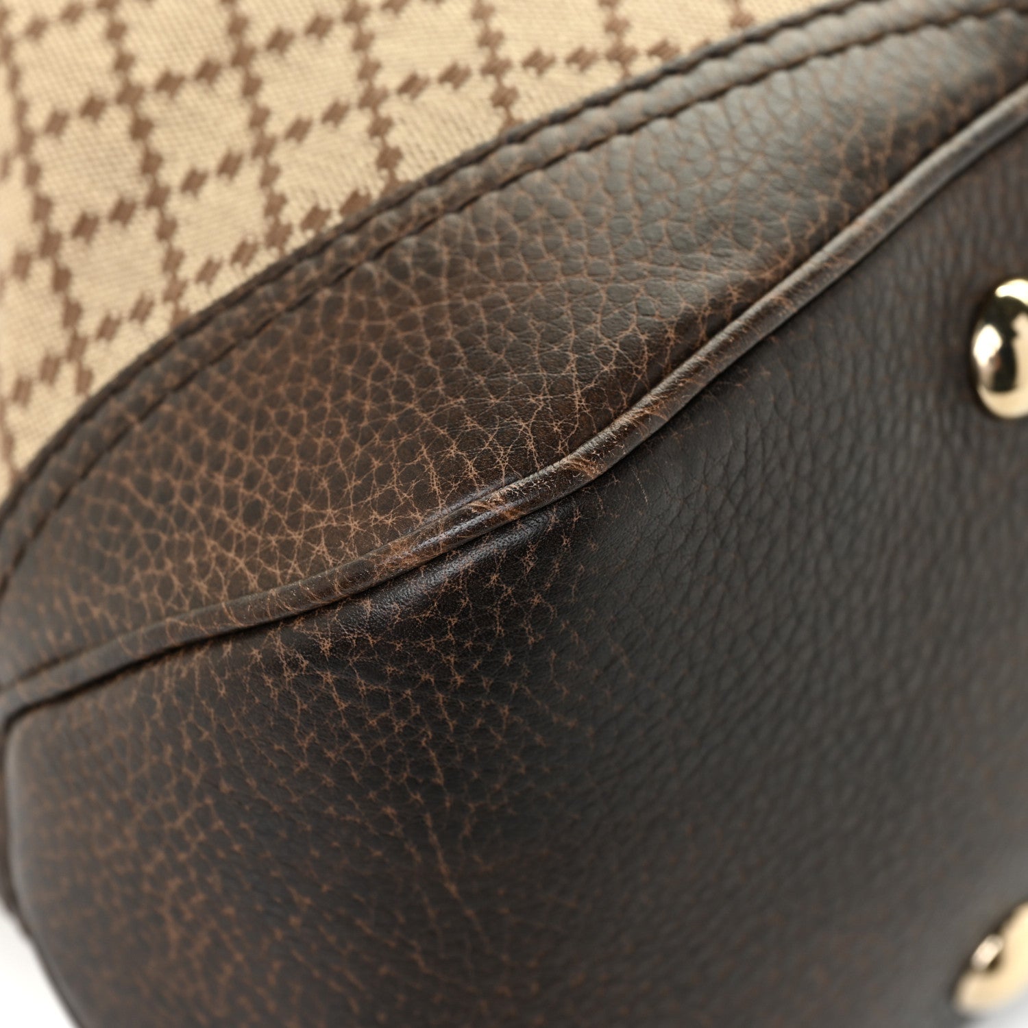 Gucci Diamante Medium Cathrine Dome Satchel Dark Brown 13 of 15
