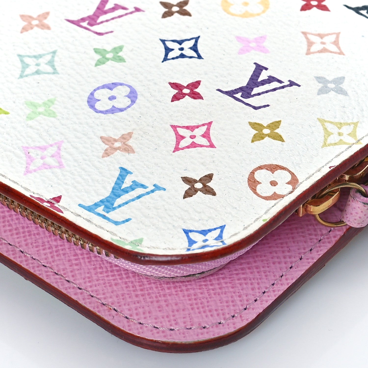 Louis Vuitton Monogram Multicolor Insolite Wallet White Litchi 10 of 10