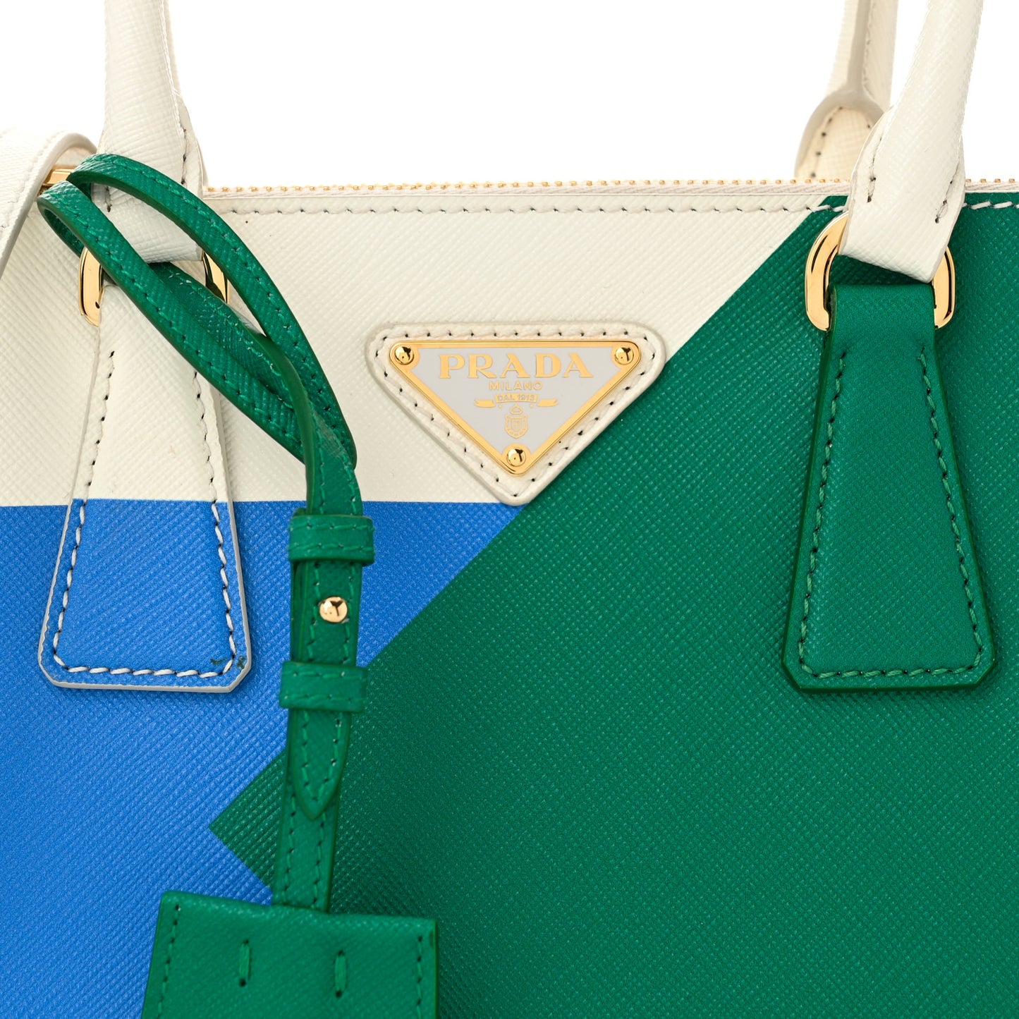 X ALEX DA CORTE Saffiano Special Edition Small Galleria Double Zip Tote Wave Mango