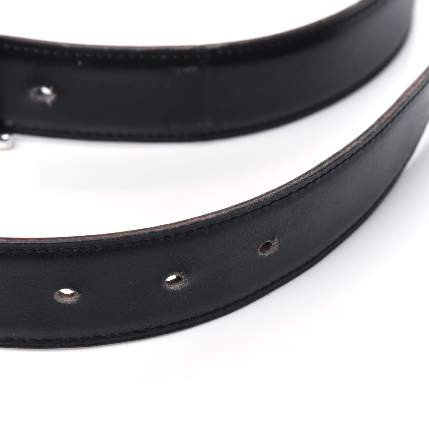Box Courchevel 32mm H Belt 75 Black Gold