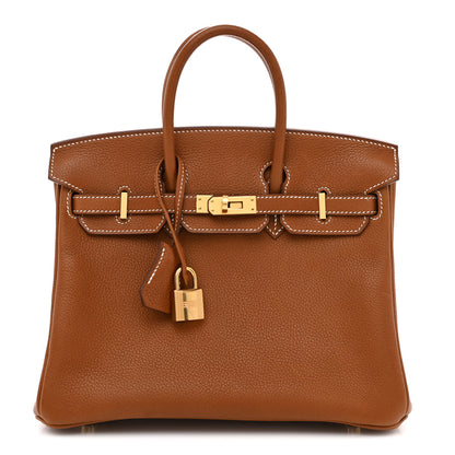 Hermes Natural Barenia Faubourg Birkin 25 Fauve 1 of 11