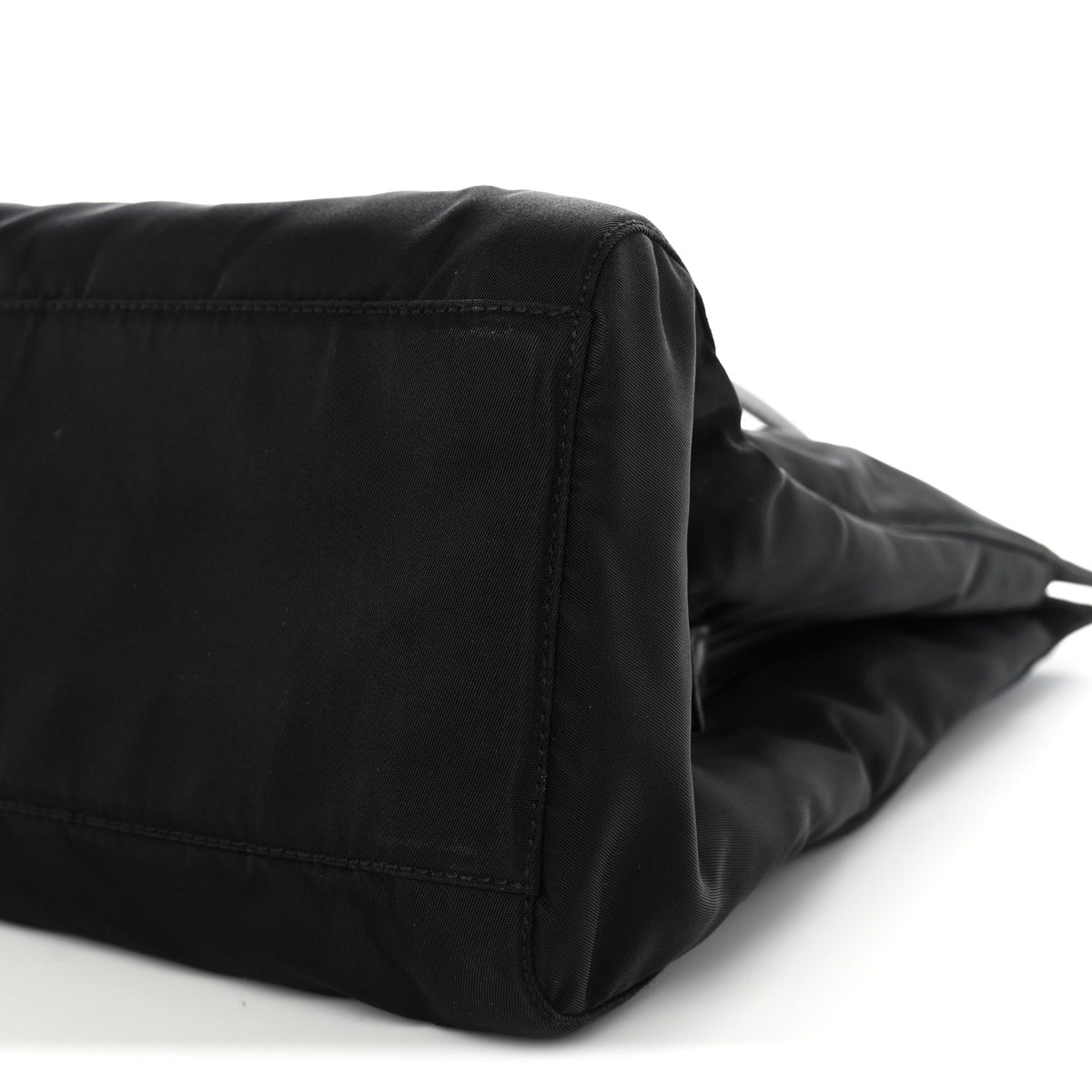 Tessuto Nylon Acciaio Chain Shoulder Bag Black