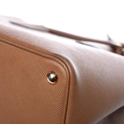 Prada Saffiano Cuir Large Double Bag Canella Cocco 14 of 14