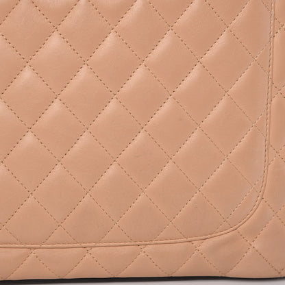 Chanel Calfskin Quilted Large Cambon Tote Beige Black 12 of 16