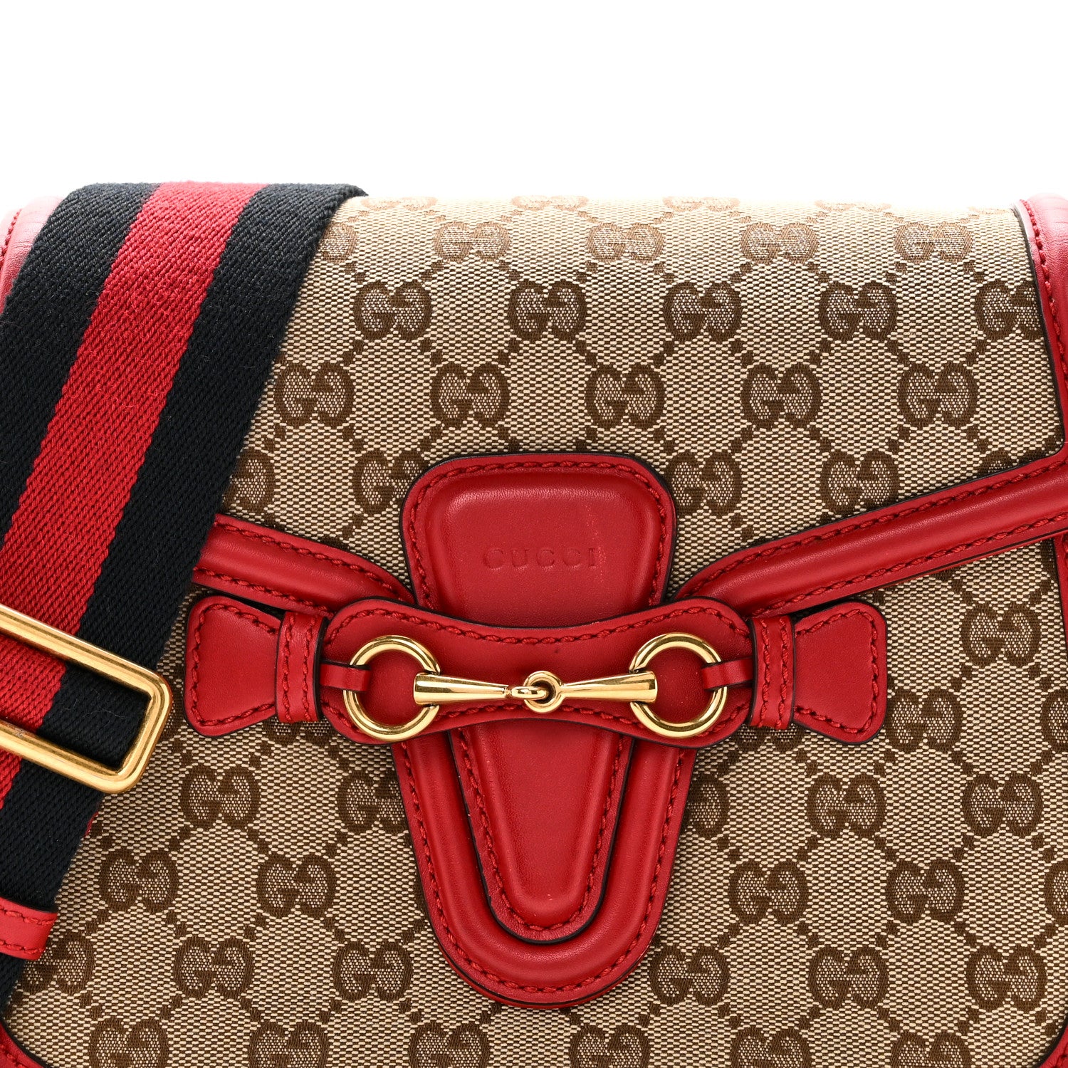 Gucci Monogram Ruinart Calfskin Medium Lady Web Shoulder Bag Beige Ebony Hibiscus Red 8 of 11